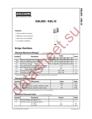 KBL005 datasheet  